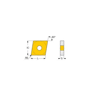 Destičky břitové Iscar SCMT 09T304-M3M IC6015, Nové⭐ - 4