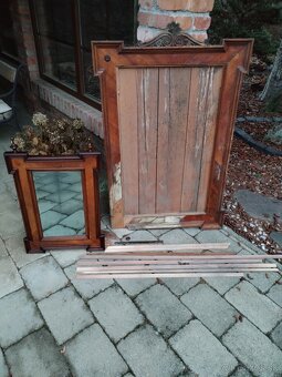 Starožitné zrkadlo +veľký rám - 4