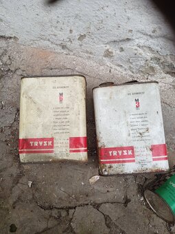 Staré od oleja plech.nadoby - 4