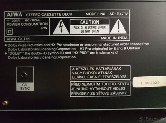 Stereo kazetový deck AIWA - 4