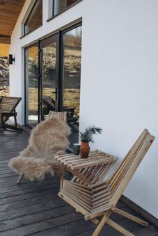 Záhradné skladacie kreslo a stolík z masívneho jaseňa - 4