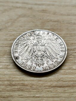 3 marka 1909 Wurttemberg Kaissereich - 4