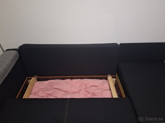 Rohová sedačka rozkladacia s úložným priestorom - 4