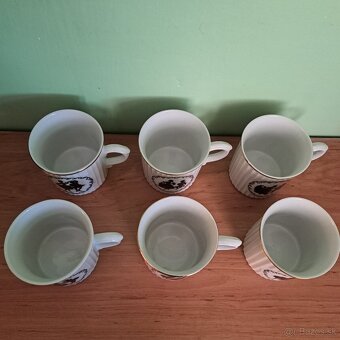 Šálky s motívom Rokoko Dubí Czechoslovakia - 4