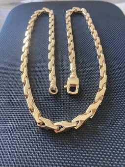 Retiazka, zlatá, 60,28g - 585/1000, 54+4cm, s puncom - 4