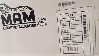 R18 5x114,3 mm ALU disky MAM - 4