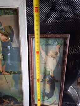 Predám dva staré obrázky chlapca so psom - 4