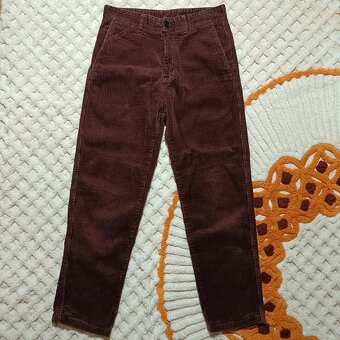 Carhartt hnedé menčestrové nohavice workwear W30 L27 - 4