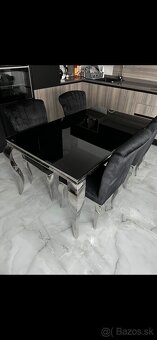 Glamour stol, 4 stolicky a konferencny stolik - 4