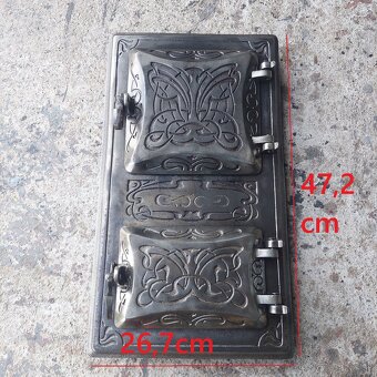 Liatinové dvierka na pec sada 13 - 4