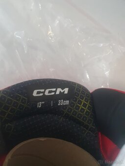 profi hokejové rukavice CCM TACKS XF-13" červené-nové - 4