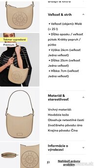 Karl Lagerfeld kabelka circle krémová kožená - 4