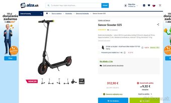 Nová - Elektrická kolobežka Sencor S25 - 350W - 4