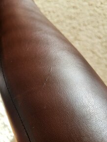 Hnedé koženkové nohavice - 4
