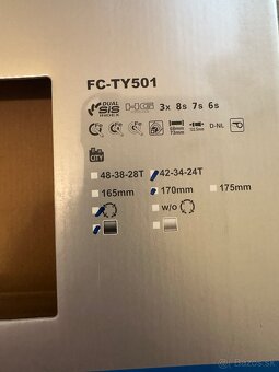 Predné ozubené koleso a pedál Shimano FC-TY 501 - 4