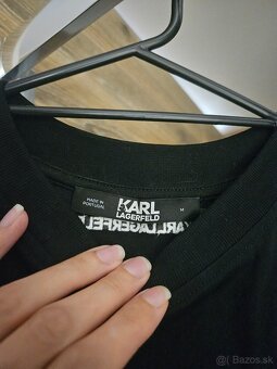 Karl Lagerfeld cierne tricko - 4