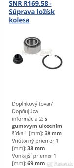 Ložisko SNR 169.58, predne citroen, peugeot, toyota - 4