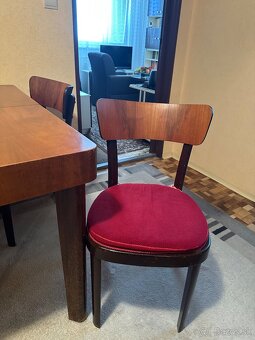 Predám rozkladací retro jedálenský stôl + servírovací stolík - 4