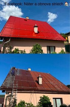 🏠🎨🔥Nátery striech. Nateranie striech . Maľovanie:. - 4