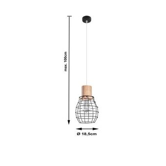 Luster na lanku Luster na lanku RIDA 1xE27/60W/230V čierna/p - 4