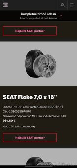 Zimné kolesá SEAT Snow Flake  r16 5x112 - 4