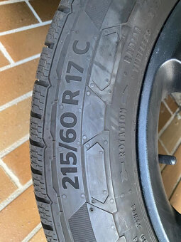 215/60 R17 C  zimné komplety originál VW + Continental 8 mm - 4