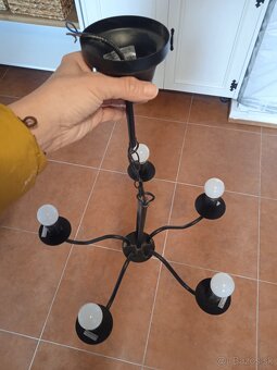 Čierny vintage luster - 4