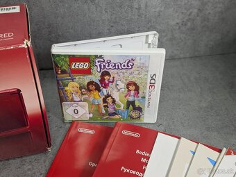 Nintendo 3DS, červené, hra LEGO Friends, orig. krabica, dock - 4