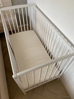 Detská postieľka k posteli 120x60 s matracom - 4