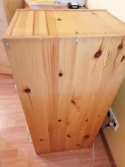 Borovica masív - detský regál TROFAST IKEA + úložné boxy - 4