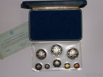 BARBADOS PROOF set 1973 strieborne mince - 4