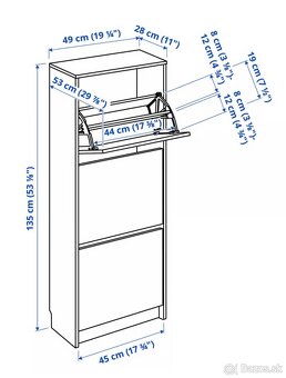 Predám skrinku na topánky - 2ks - 4
