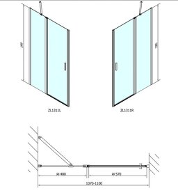 Sprchové dvere Zoom Line 110 a 120cm - 4