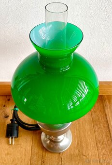 Stará cínová lampa ve stylu petrolejky - 4