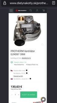 Ventilátor Protherm + komín.koleno - 4