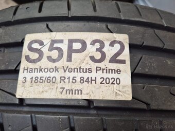 185/60 r16 letné 2 ks HANKOOK dezén 7 mm - 4