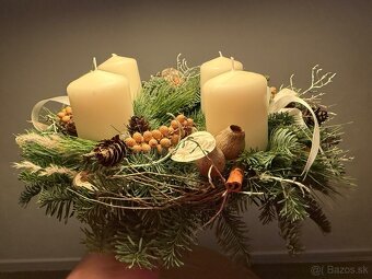 Adventný veniec z prírodných materiálov - 4