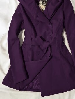 Dámsky kvalitný flaušový kabát / Veľ. - S - 4