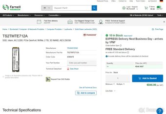 2TB / 1TB / 512 GB Transcend MTE712A Industrial - 4 000TBW - 4