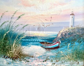 Starý obraz olejomalba - 4