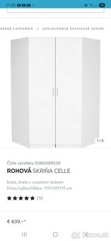 Rohová skriňa biela - 4