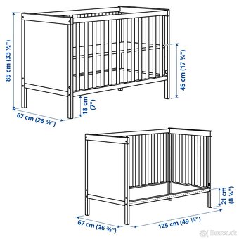 Detská postieľka IKEA SUNDVIK + výbava - 4