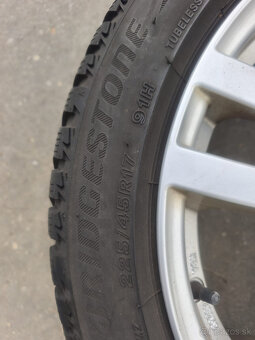 Bridgestone 225/45 R17 Zimné + DISKY – Kompletná sada - 4
