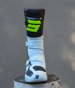 Topánky čižmy SHOT biele žlté fluo čierne - 4