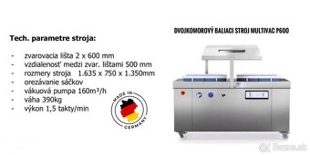 Dvojkomorovy baliaci stroj Multivac P600 - 4