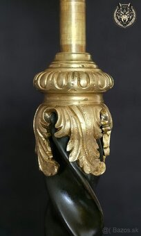 Luxusná starožitná teleskopická lampa v štýle Napoleon III. - 4