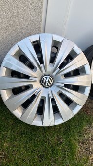 Plechové disky VW 5x112 R15 + puklice - 4
