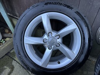 Disky originál Audi R16 5x112 + letné pneu - 4