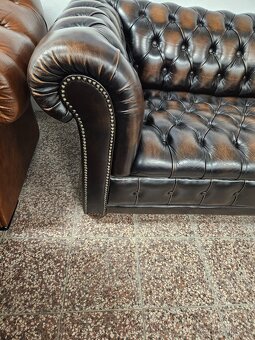 CHESTERFIELD ŠTÝL,DVOJFAREBNÁ KOŽENÁ - 4