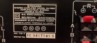 Predám vintage zosilovač Pioneer SA-560 - 4